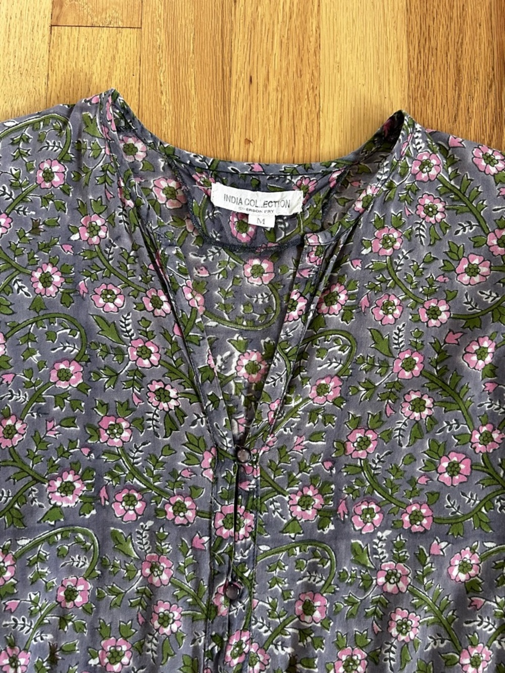 EMERSON FRY india collection midnight wallflower organic frances dress size M - Picture 10 of 16